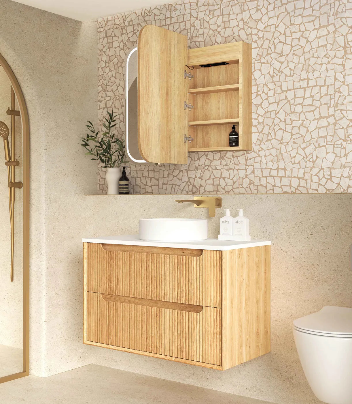 Newport LED Shaving Cabinet