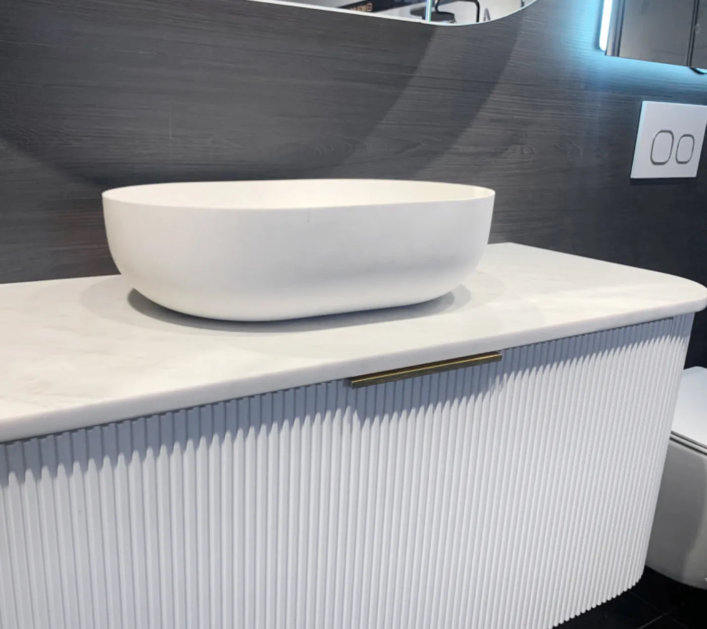 Portofino Matte White Solid Surface Basin