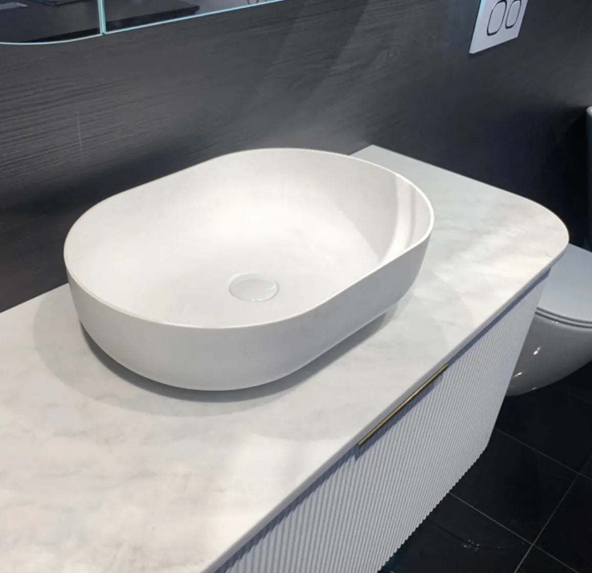 Portofino Matte White Solid Surface Basin