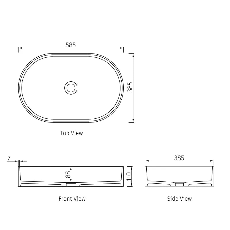 Noosa Solid Surface Matte White Basin - Neche Interiors