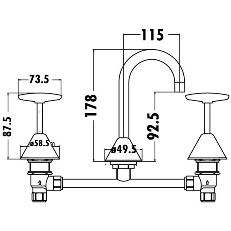 Star Cross 3 Piece Basin Set