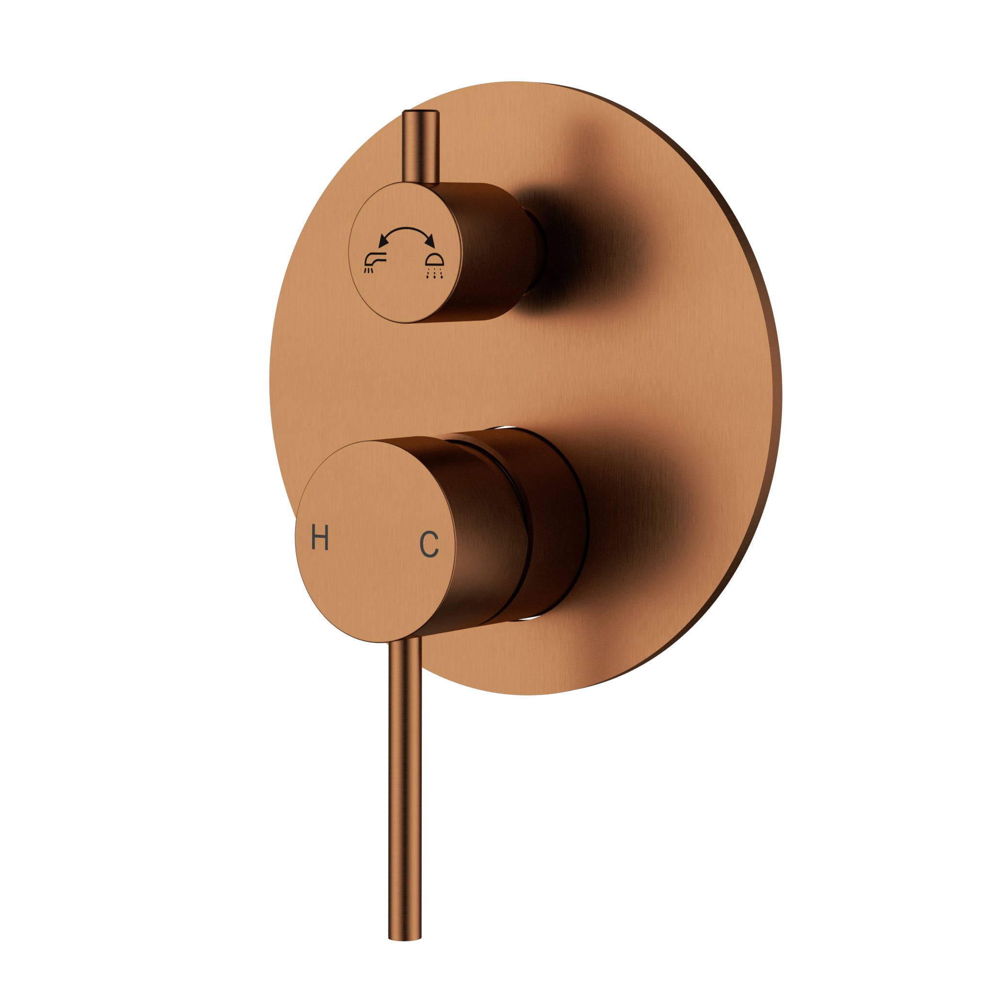 Otus Slimline Wall Mixer With Diverter