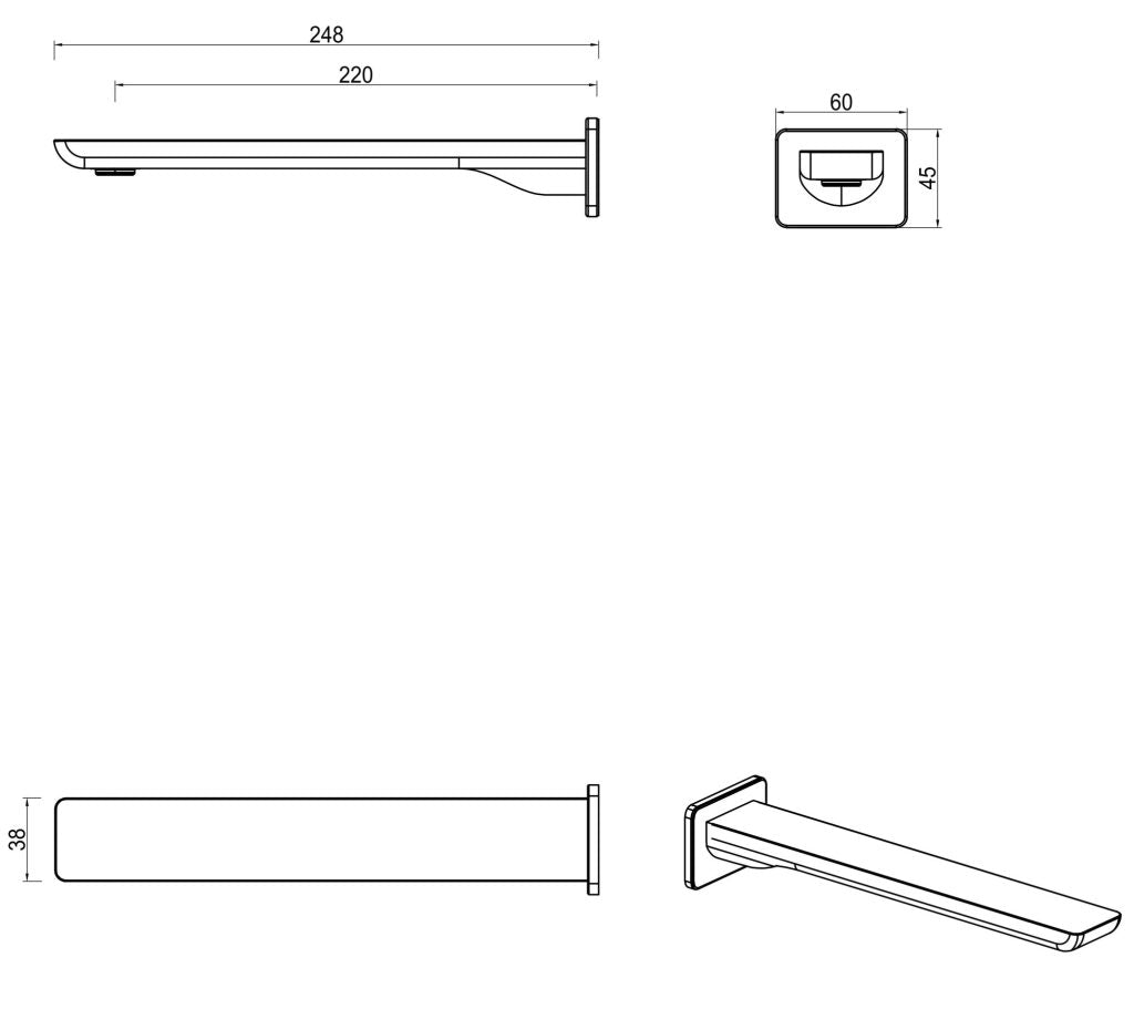 Tiago Bath Spout - Neche Interiors