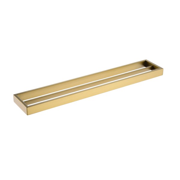 Cavallo Brushed Gold Square Double Towel Rail