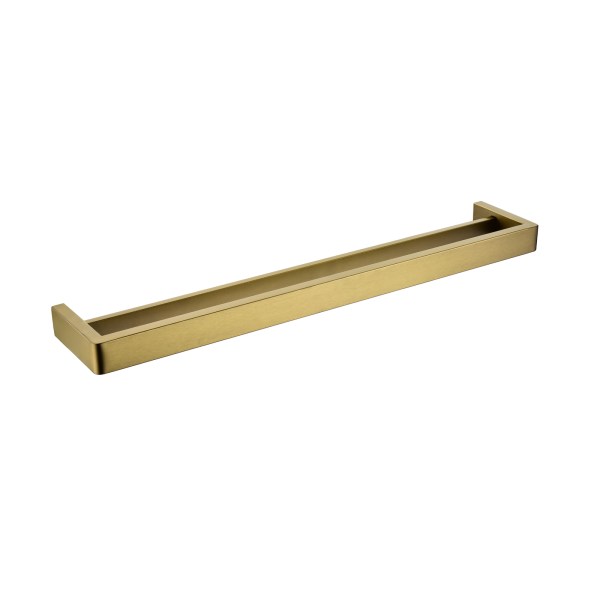 Cavallo Brushed Gold Square Double Towel Rail