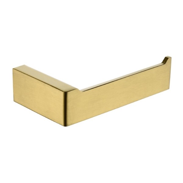 Cavallo Square Brushed Gold Toilet Roll Holder