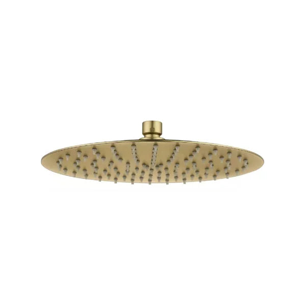 Neche Round Brushed Gold Stainless Steel Shower Head