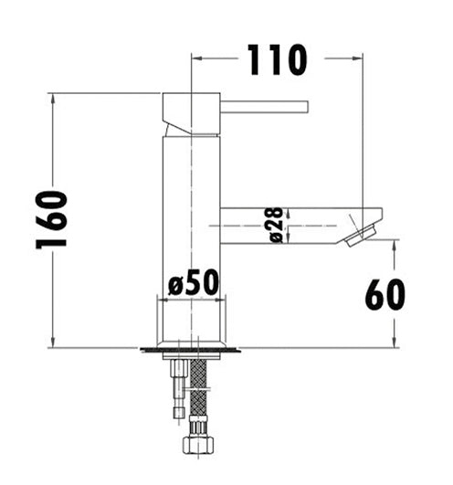 Round Chrome Basin Mixer