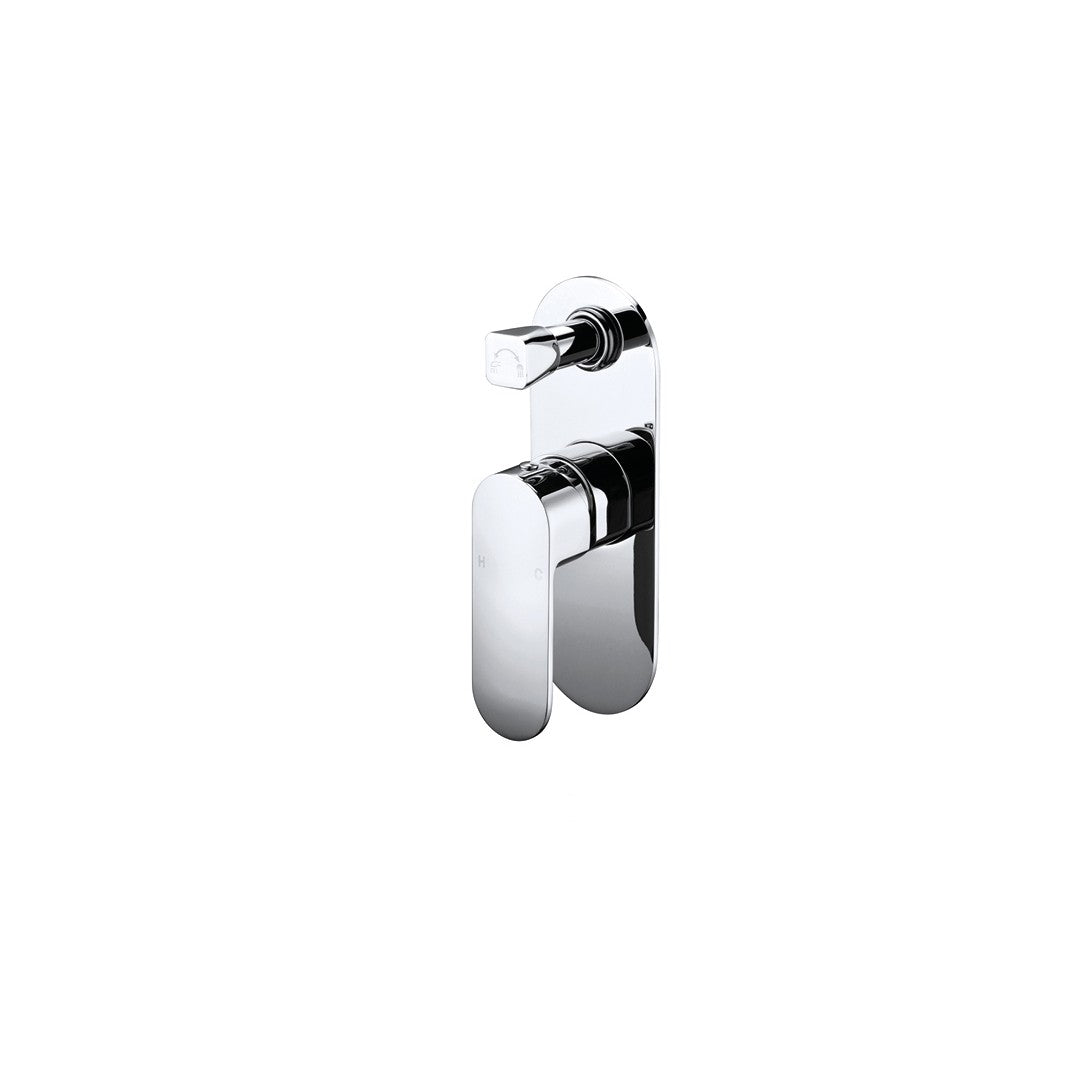 Oval Chrome Wall Mixer With Diverter