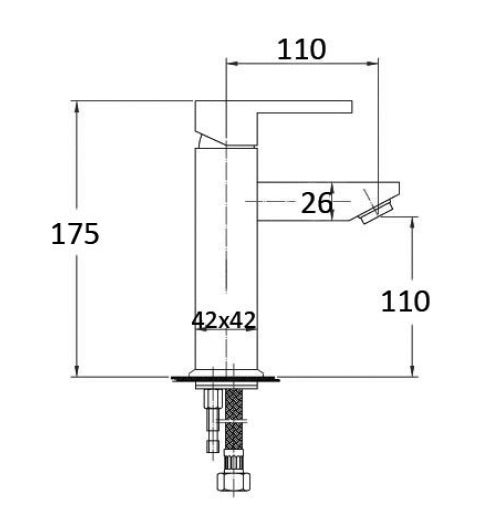 Square Chrome Basin Mixer - Neche Interiors