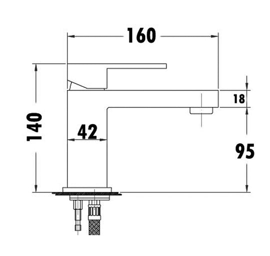 Square Chrome Basin Mixer - Neche Interiors