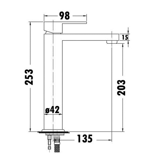 Square Chrome Basin Mixer - Neche Interiors