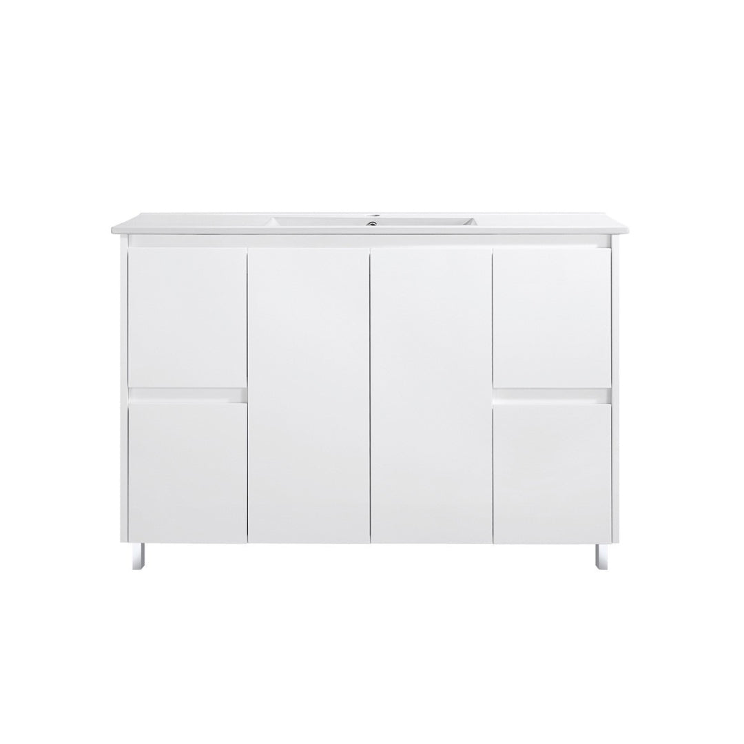 Neche Freestanding Vanity 1200MM W 4-drawers - Glossed White