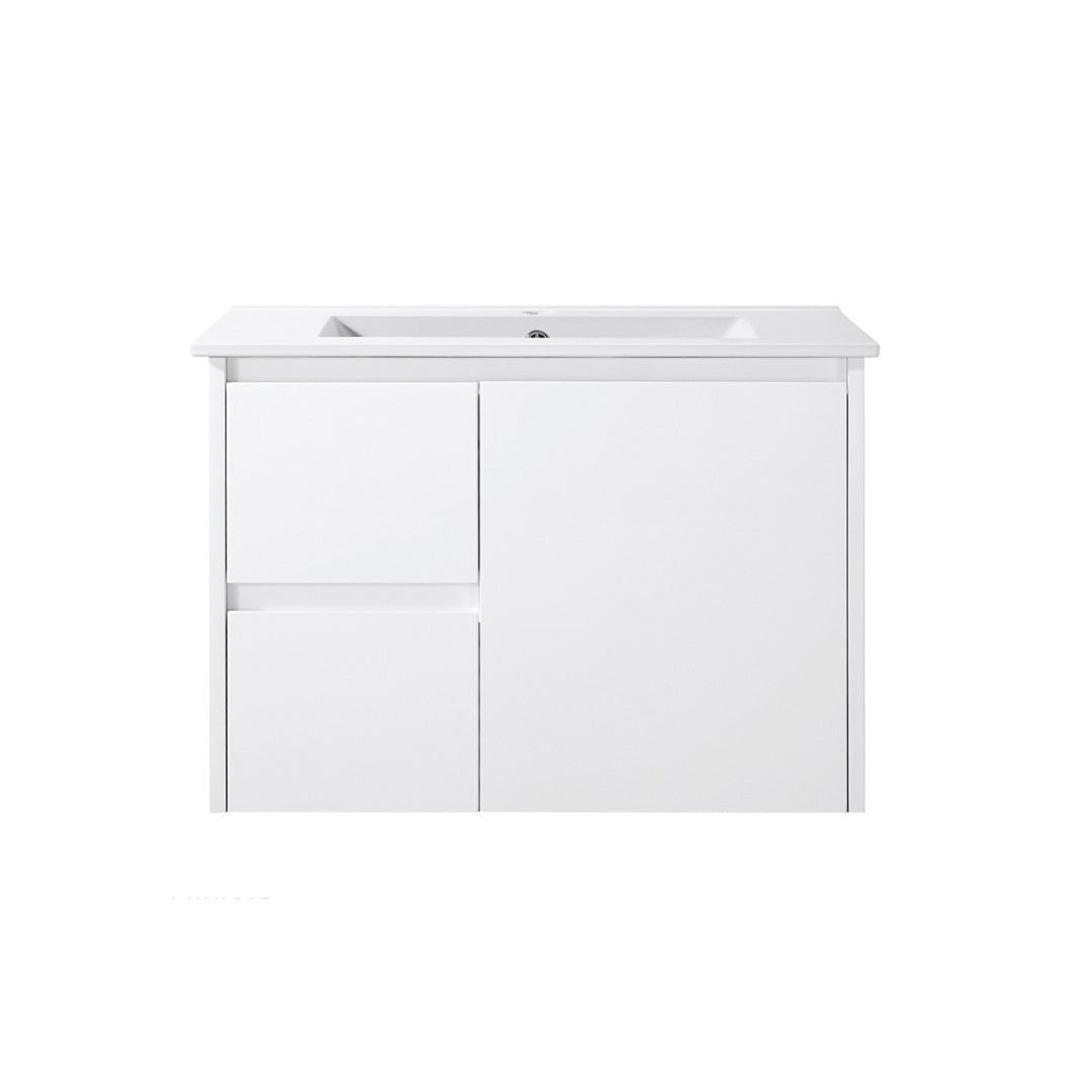 Gloss White 750mm Wall Hung Vanity