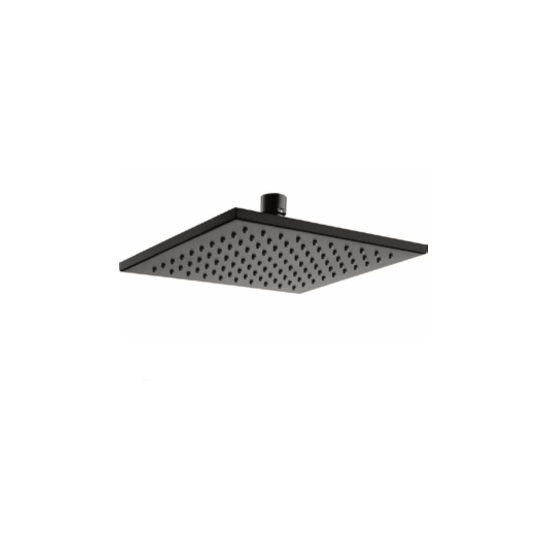 Square Matte Black Stainless Steel Shower Head
