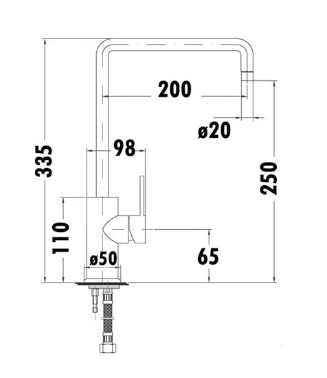 Chrome High-Rise Sink Mixer - Neche Interiors