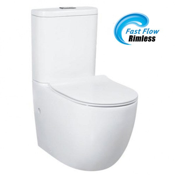 Bathroom Rimless Back To Wall White Ceramic Toilet Suite