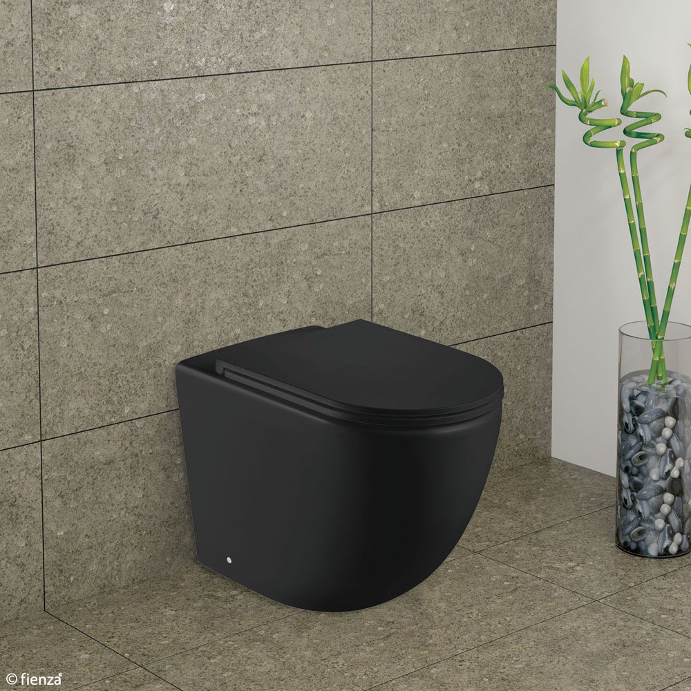 Fienza Koko Matte Black Wall-Faced Toilet
