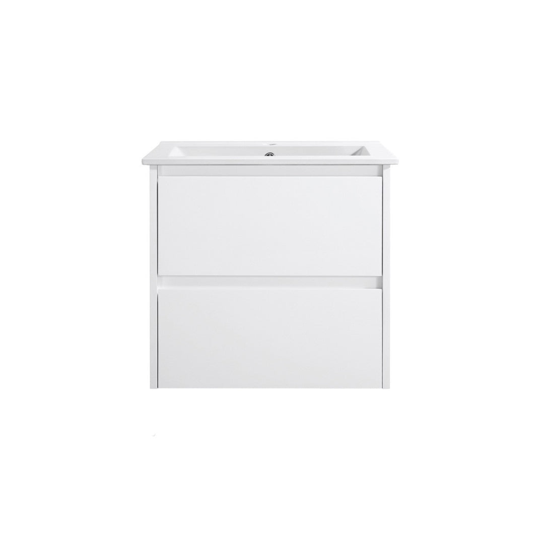 Neche Wall Hung 600MM Vanity With 2-Drawers - Glossed White
