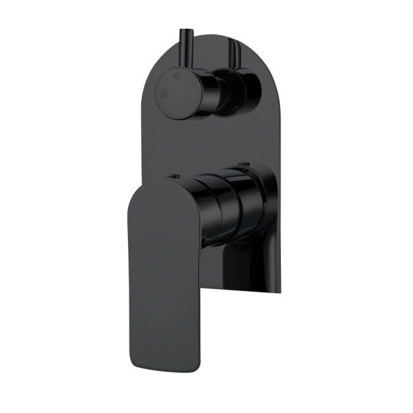 Persano Matte Black Wall Mixer with Diverter