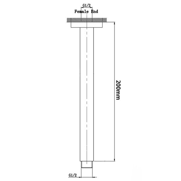 Pentro Ceiling Shower Arm - Neche Interiors